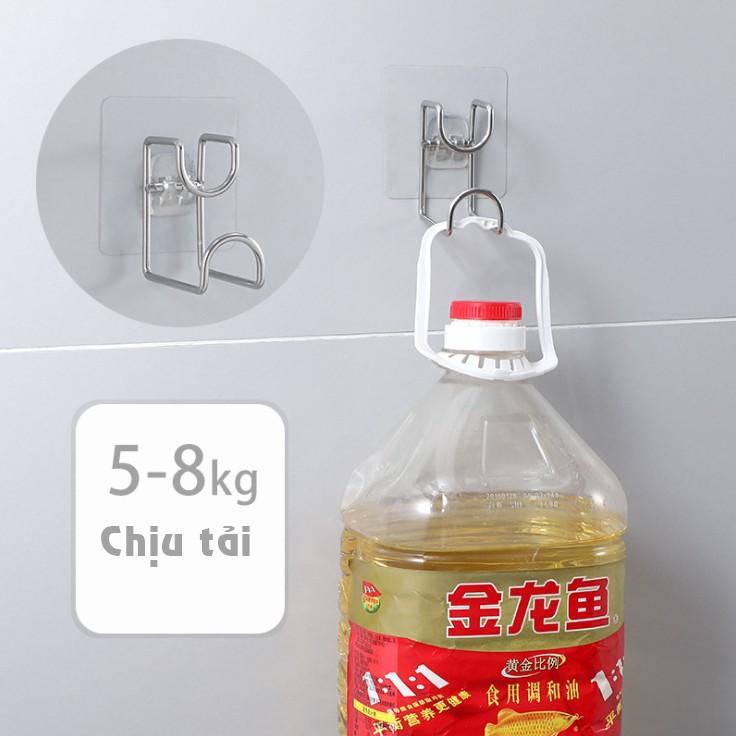 Móc dán tường inox treo thau chậu,móc treo đề đồ nhà tắm tiện dụng