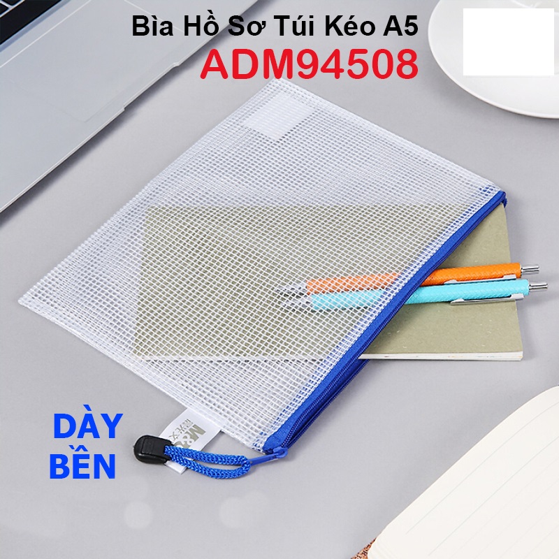 Túi lưới kéo khóa A5 M&amp;G ADM94508 tiện lợi