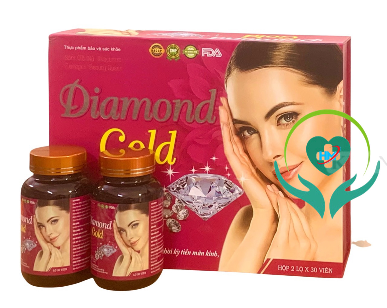 Viên uống nội tiết tố nữ Sâm tố nữ DIAMOND GOLD ,Hộp 2 lọ x 30 viên -Hỗ trợ tăng cường nội tiết tố nữ