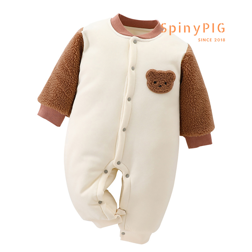 Bộ body cho bé sơ sinh 0-2 tuổi cotton trần bông cực dày ấm và mềm mại cho bé trai bé gái mùa đông