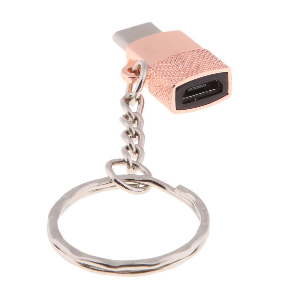 Portable Type-c Male to Micro USB Female OTG Adapter Charging & Data