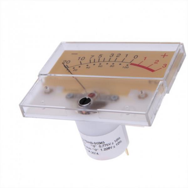 Clear Plastic Shell Audio Amp Panel VU Volume Unit Level Meter Indicator