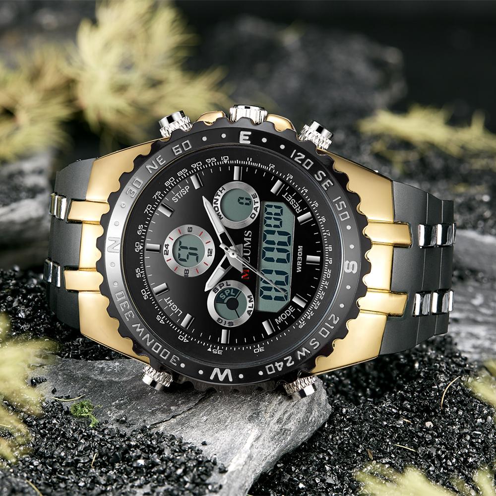 Đồng hồ kỹ thuật số MIZUMS Nam kĩ thuật số,chuyển động kép