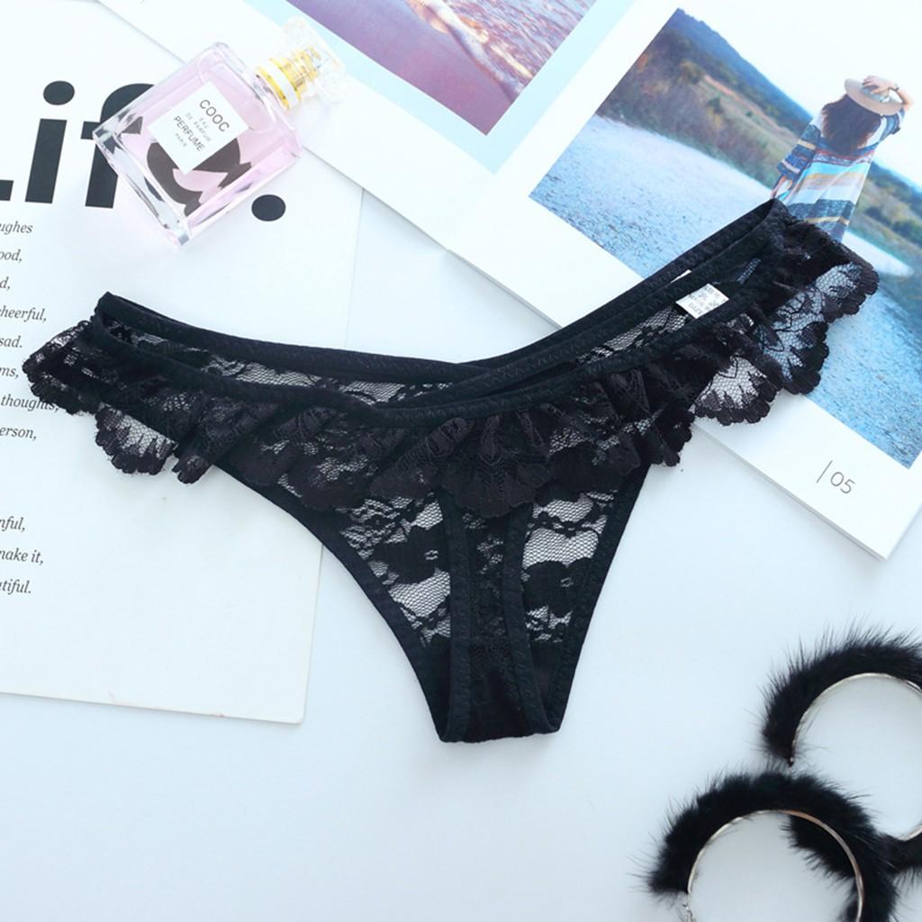 Combo 3 Quần lót lọt khe - Quần lót ren nữ phối dây sexy - Chất liệu ren mềm mịn, màu ngẫu nhiên DNL019