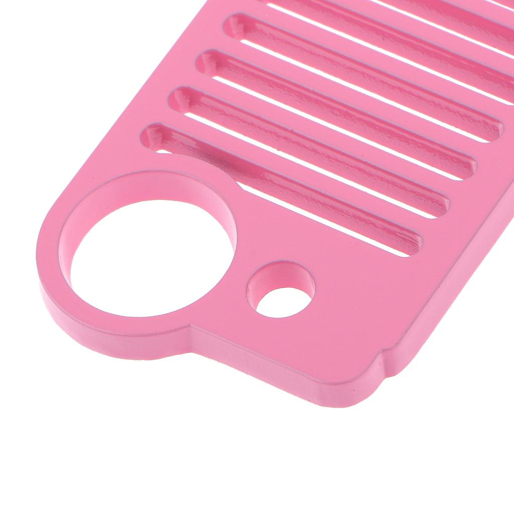 2x Steel Key Chain Ring Grill for Jeep Key Ring CJ JK TJ YJ XJ-Pink