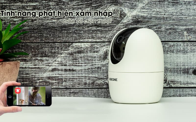 Camera wifi ip KBONE KN-H21PA Full HD 1080P xoay 360 độ đàm thoại 2 chiều , đèn hồng ngoại ban đêm , hỗ trợ sử dụng thẻ nhớ lên tới 256G