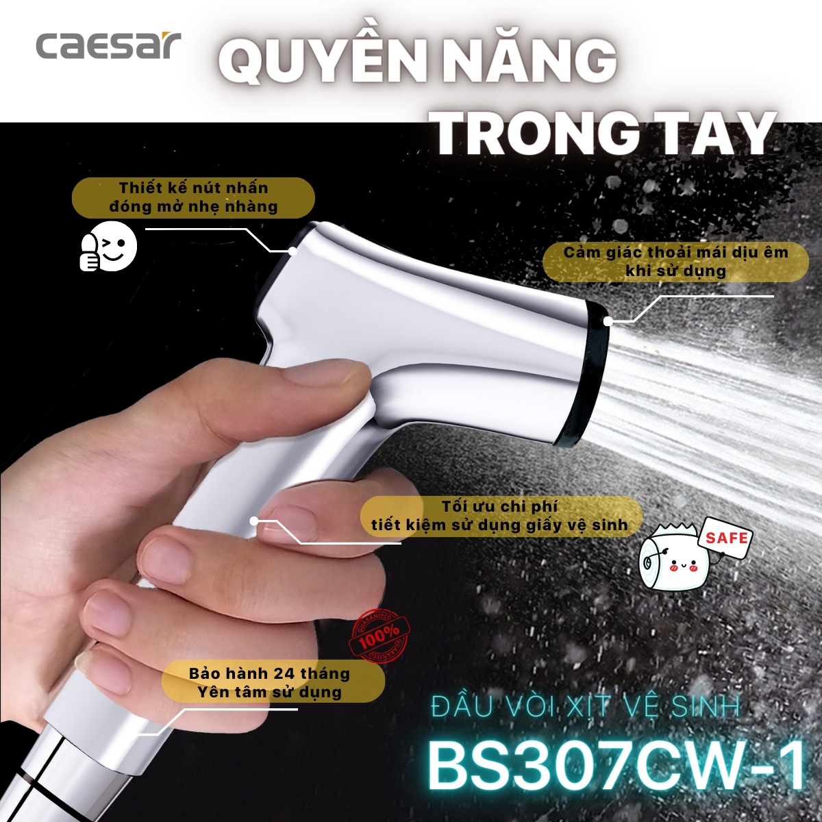 Đầu vòi xịt vệ sinh - BS307CW -1