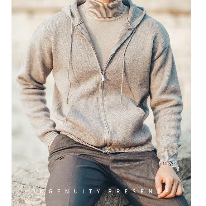 Áo Hoodie Len Dệt Kim, Áo Hoodie Zip Kéo Khoá ODIN H01 Mùa Đông Ấm Áp Thời Trang