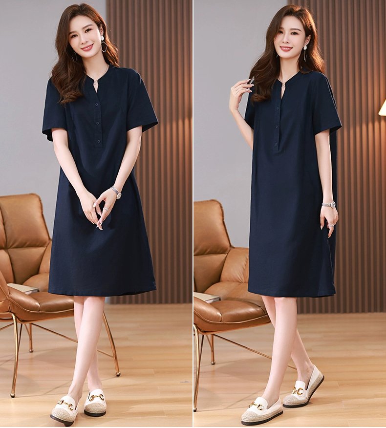 Đầm suông cổ chữ V thiết kế đơn giản, trẻ trung được nhiều khách hàng ưa chuộng da199
