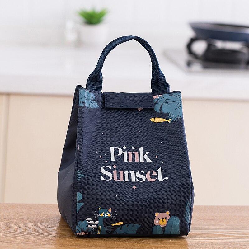 Portable Lunch Bag 2021 New Thermal Insulated Lunch Box Tote Cooler Bag Bento Pouch Lunch Container Food Storage Bags Handbag