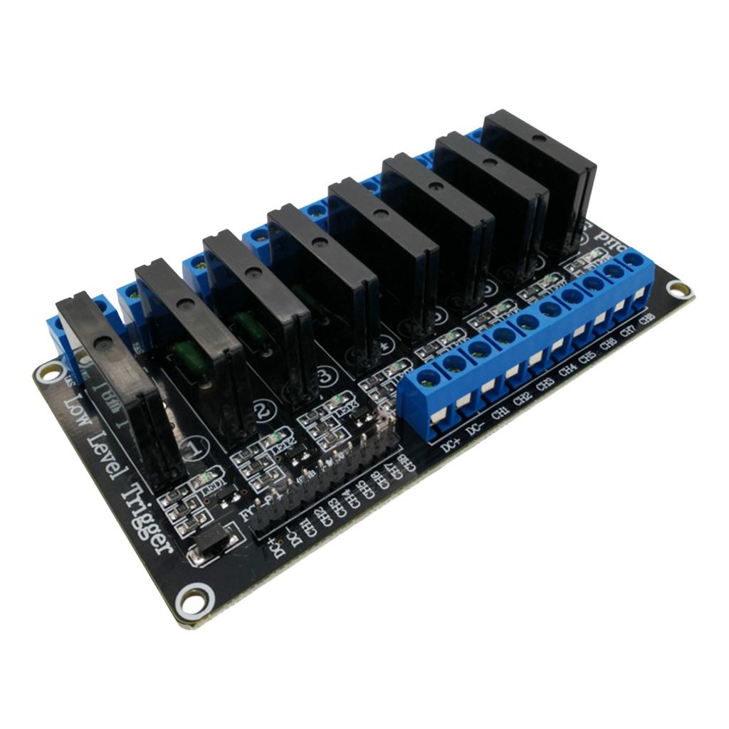 24V 8 Channel G3MB-202P Solid State Relay Module With Resistive Fuse 240V 2A Output