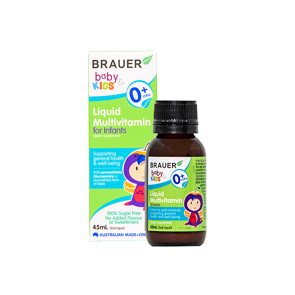 MultiVitamin dạng lỏng dành cho bé Brauer 45mL