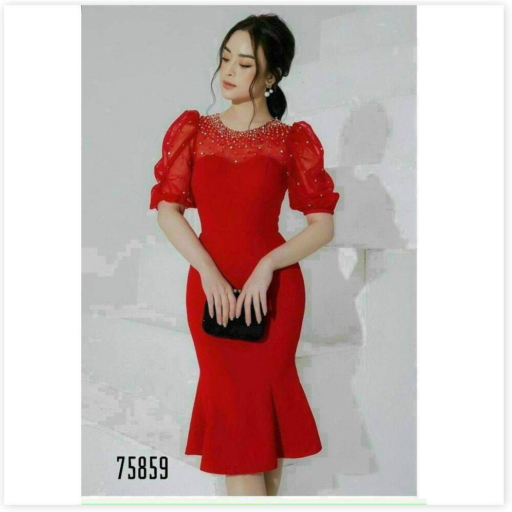 ĐẦM UMI ĐÍNH NGỌC MÀU SẮC XINH XẮN NHƯNG KHÔNG KÉM PHẦN SÁNG TRỌNG LANA FASHION