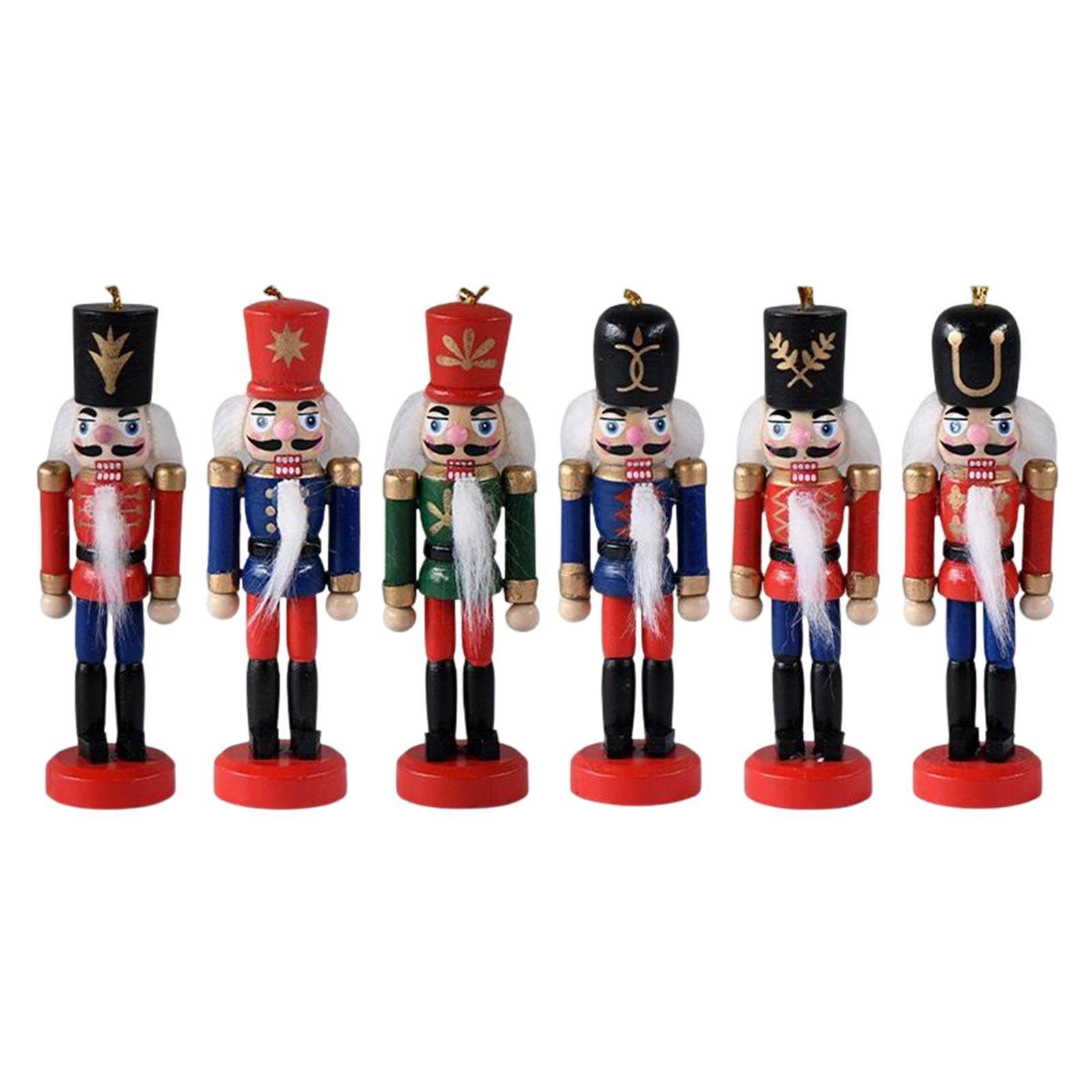 6Pcs Nutcracker Figures Decor Figures Nutcracker Soldier for Home Decor