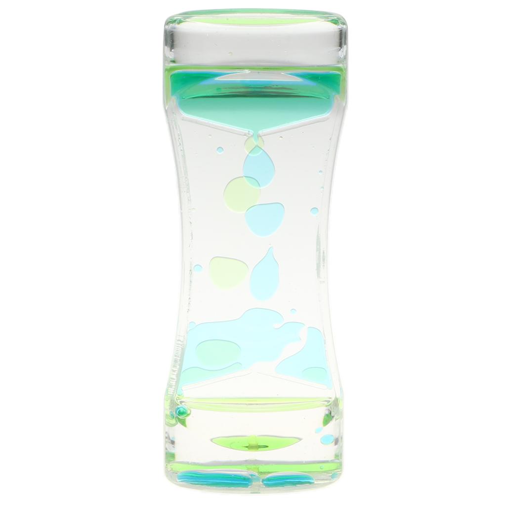 Double Color Floating Oil Liquid Hourglass Timer Sensory Toy