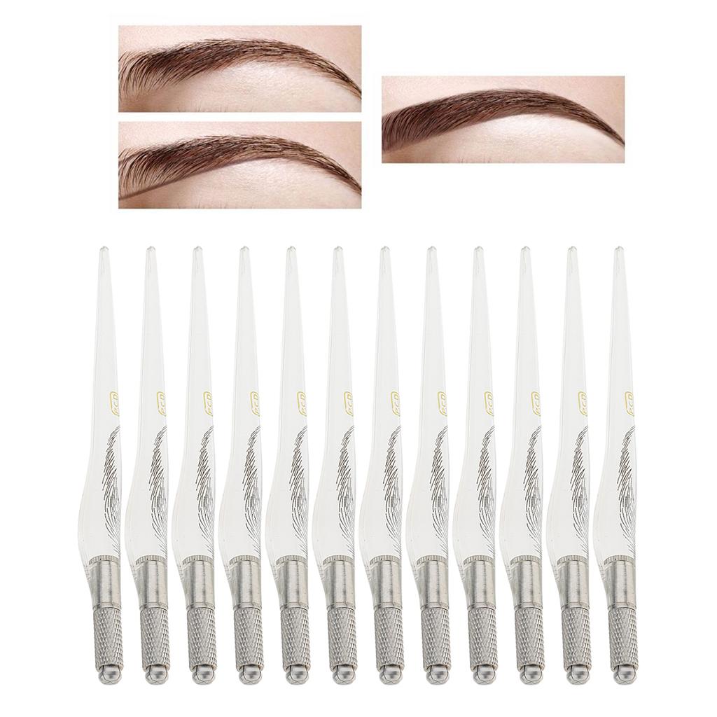 12x Reusable Microblading Pen Eyebrow Lip Line Manual  Pen Supplies