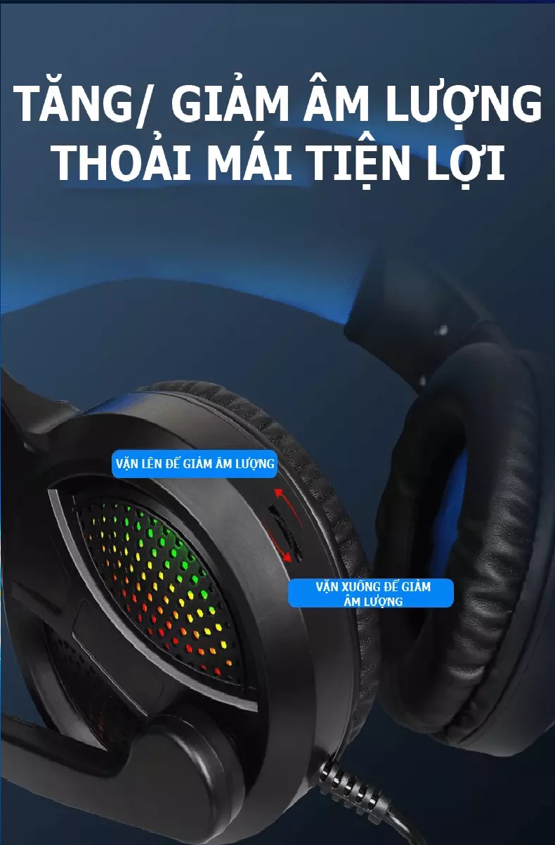 Tai nghe gaming A69 Đèn LED RGB có MIC dành cho game thủ