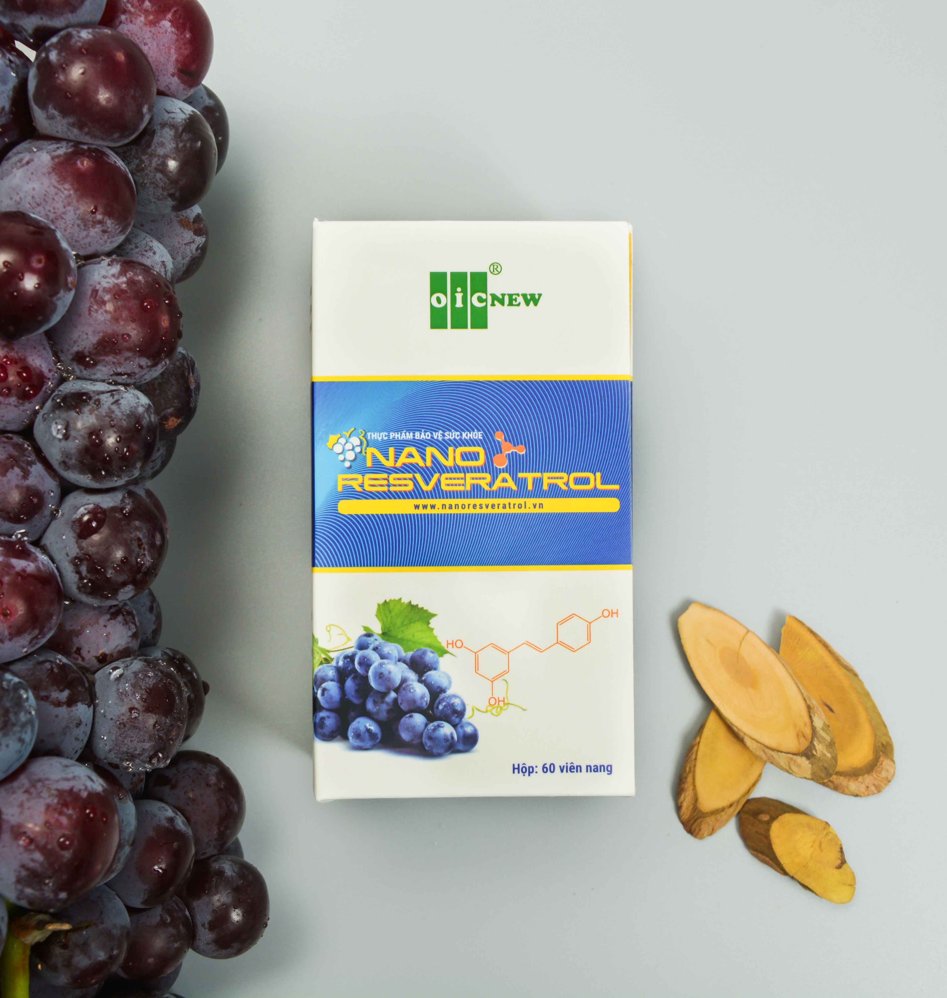 Thực phẩm bảo vệ sức khỏe Nano Resveratrol OIC - Tăng cường hệ miễn dịch, bảo vệ tim mạch, giảm cholesterol, giảm mỡ máu.