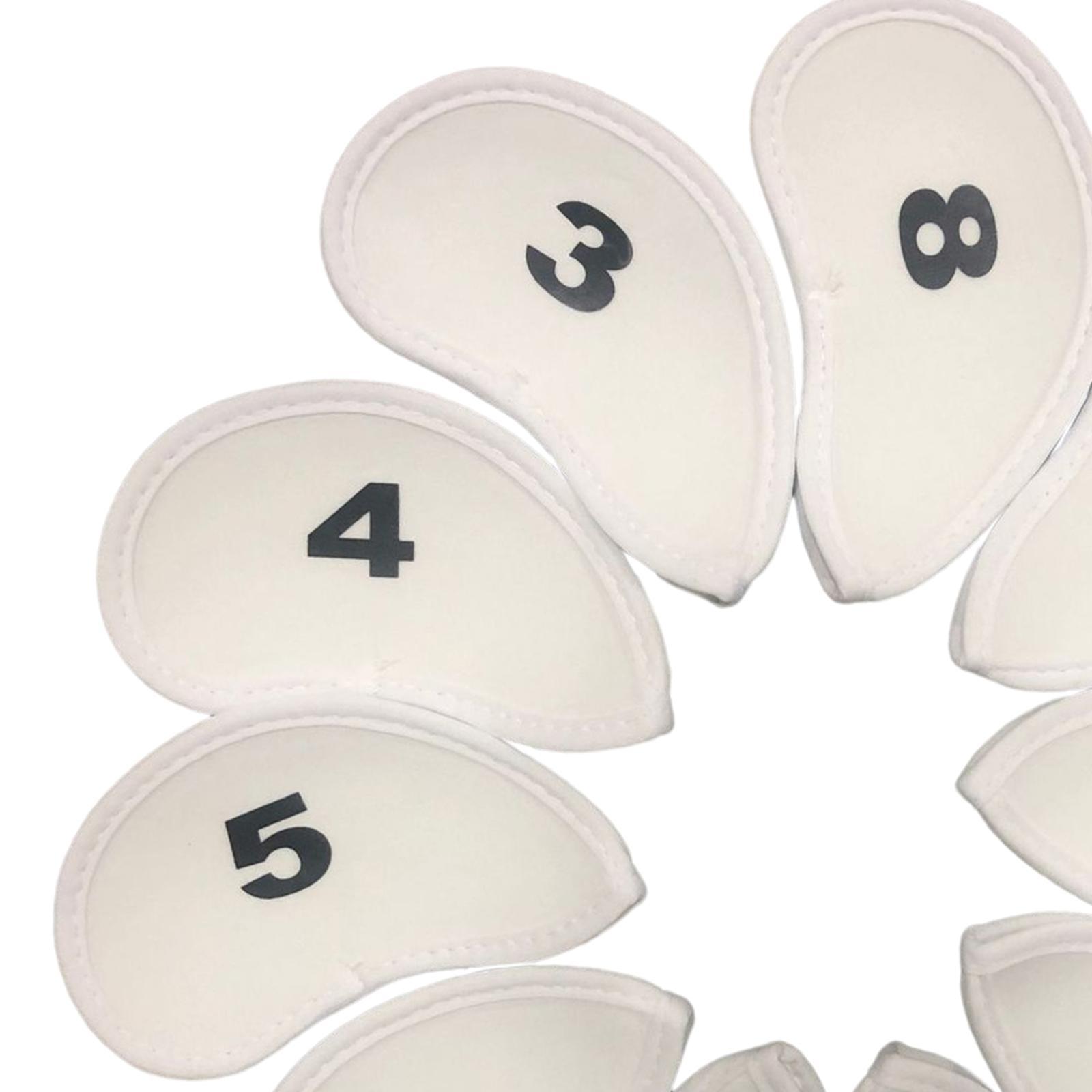 10 Pieces Golf Club Iron Headcover Set Protection Guard Guard Protective