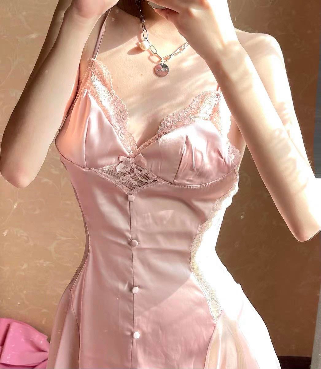Đầm Ngủ Ren Nữ Trong Suốt - B.Lingerie