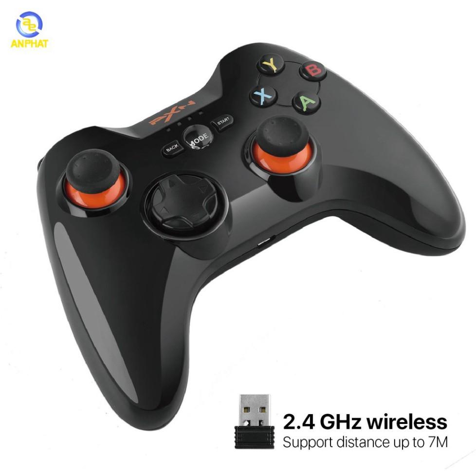 Tay cầm chơi game không dây PXN 9613 Black Bluetooth form XBOX dành cho PC / Android / Smart TV / PS3 - - HÀNG CHÍNH HÃNG