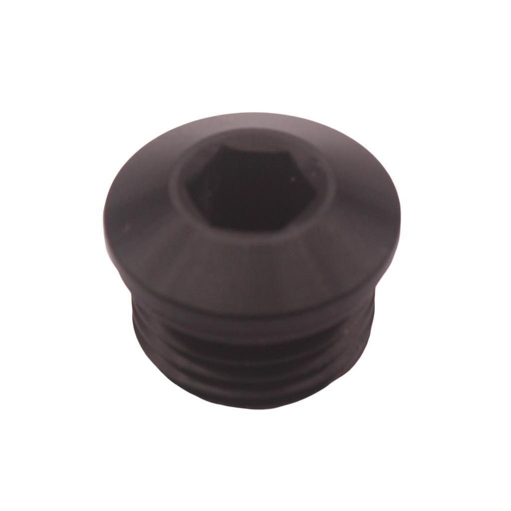 Universal 8 AN 8-AN 1/2" ORB Hex Socket Plug + O- Black