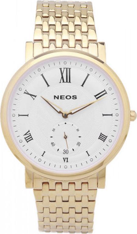 Đồng hồ NEOS N-40675M nam dây thép vàng