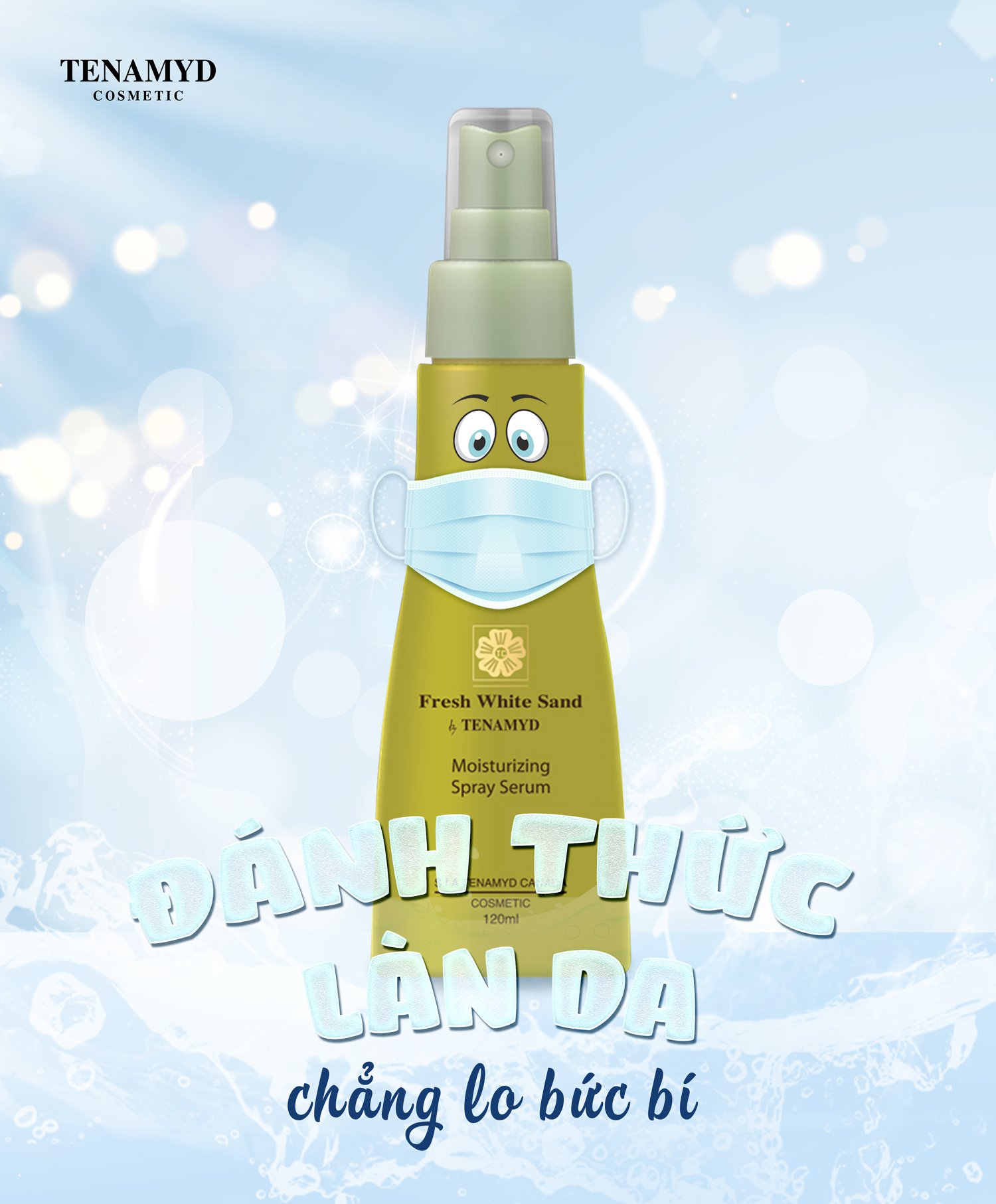 Nước dưỡng dạng xit phun sương TENAMYD Moisturizing Spray Serum 120ml