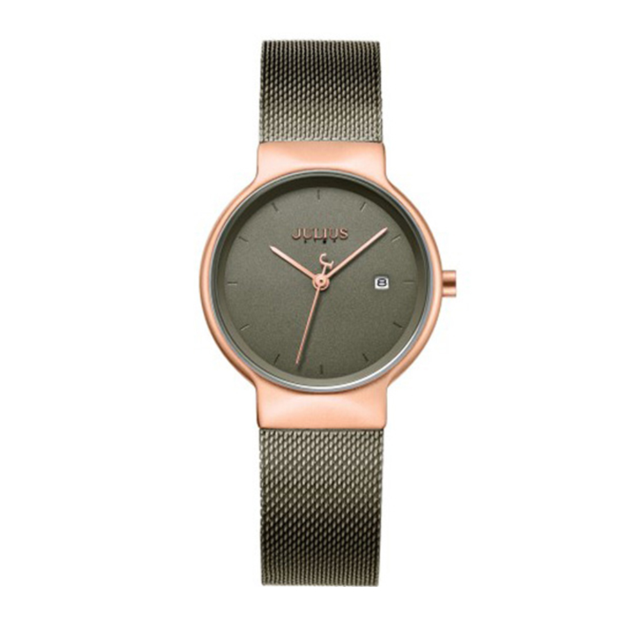 Đồng Hồ Nữ JS-009LC Julius Star Hàn Quốc Dây Thép