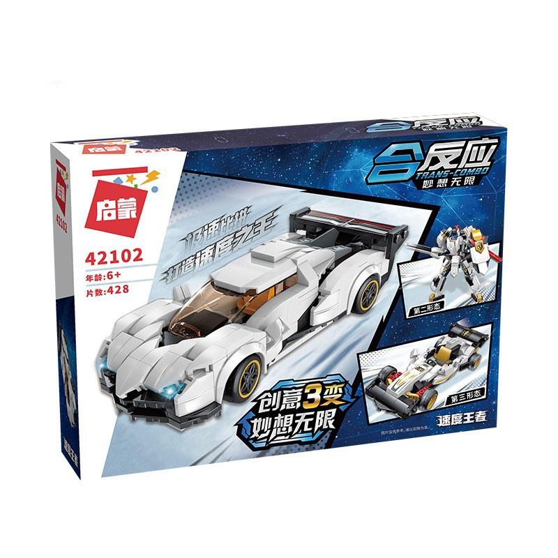 Bộ Đồ Chơi Xếp Hình QMAN 42102 -Xe Ô Tô Đua Tốc Độ 428 Mảnh Ghép , Đồ Chơi MecoMart