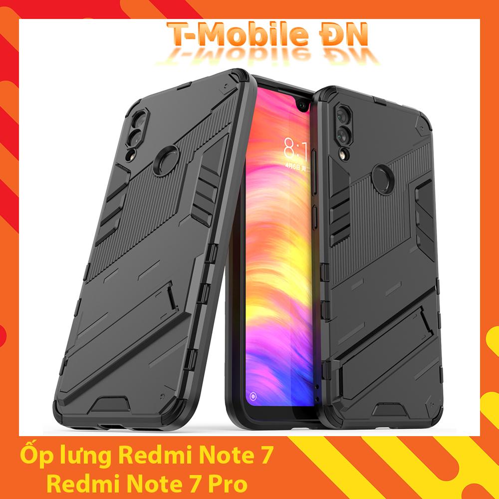 Ốp lưng cho Xiaomi Redmi Note 7 Pro, Ốp chống sốc Iron Man PUNK cao cấp kèm giá đỡ cho Xiaomi Redmi Note 7