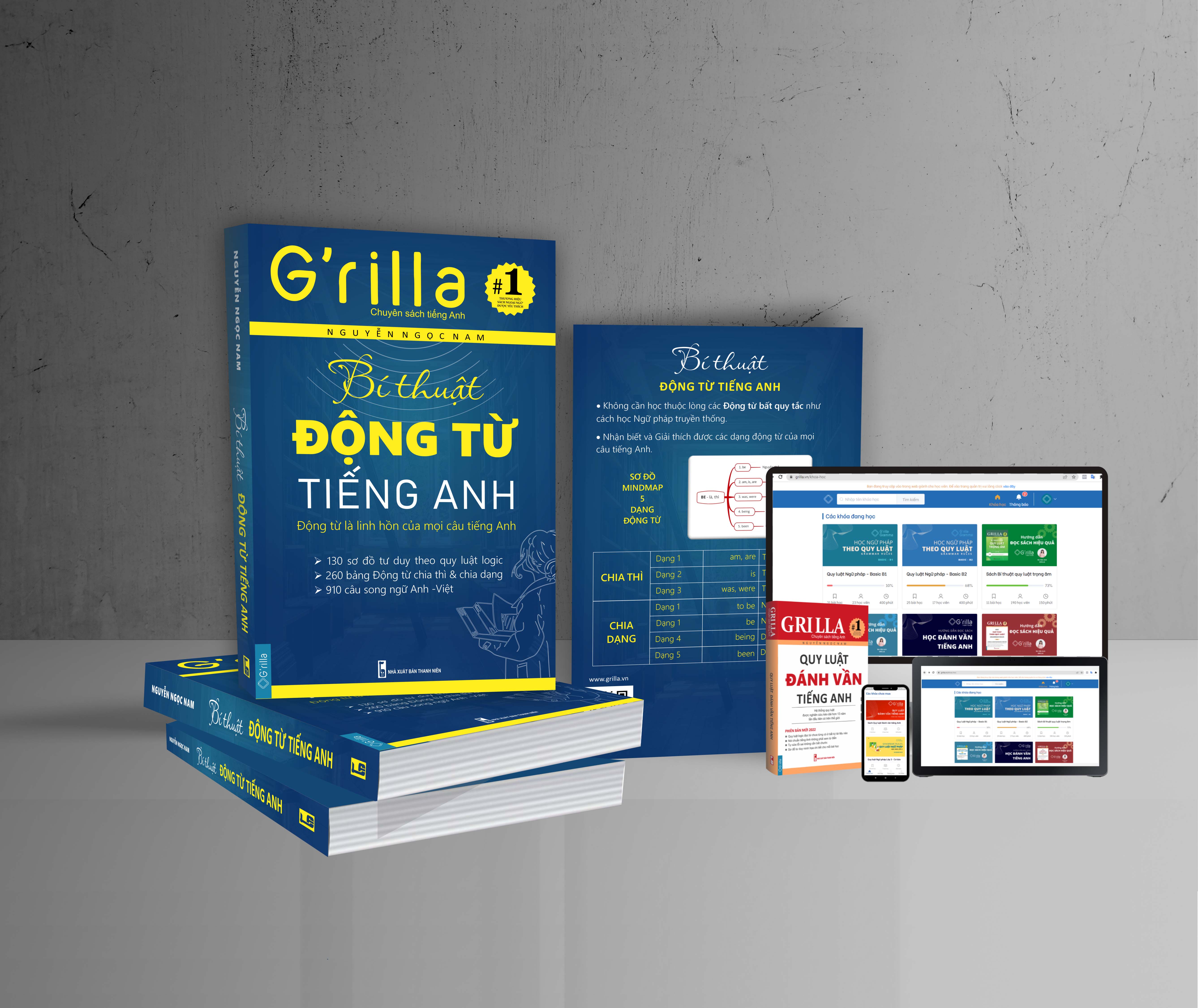Sách - Bí thuật Động từ tiếng Anh GRILLA, kèm App học miễn phí