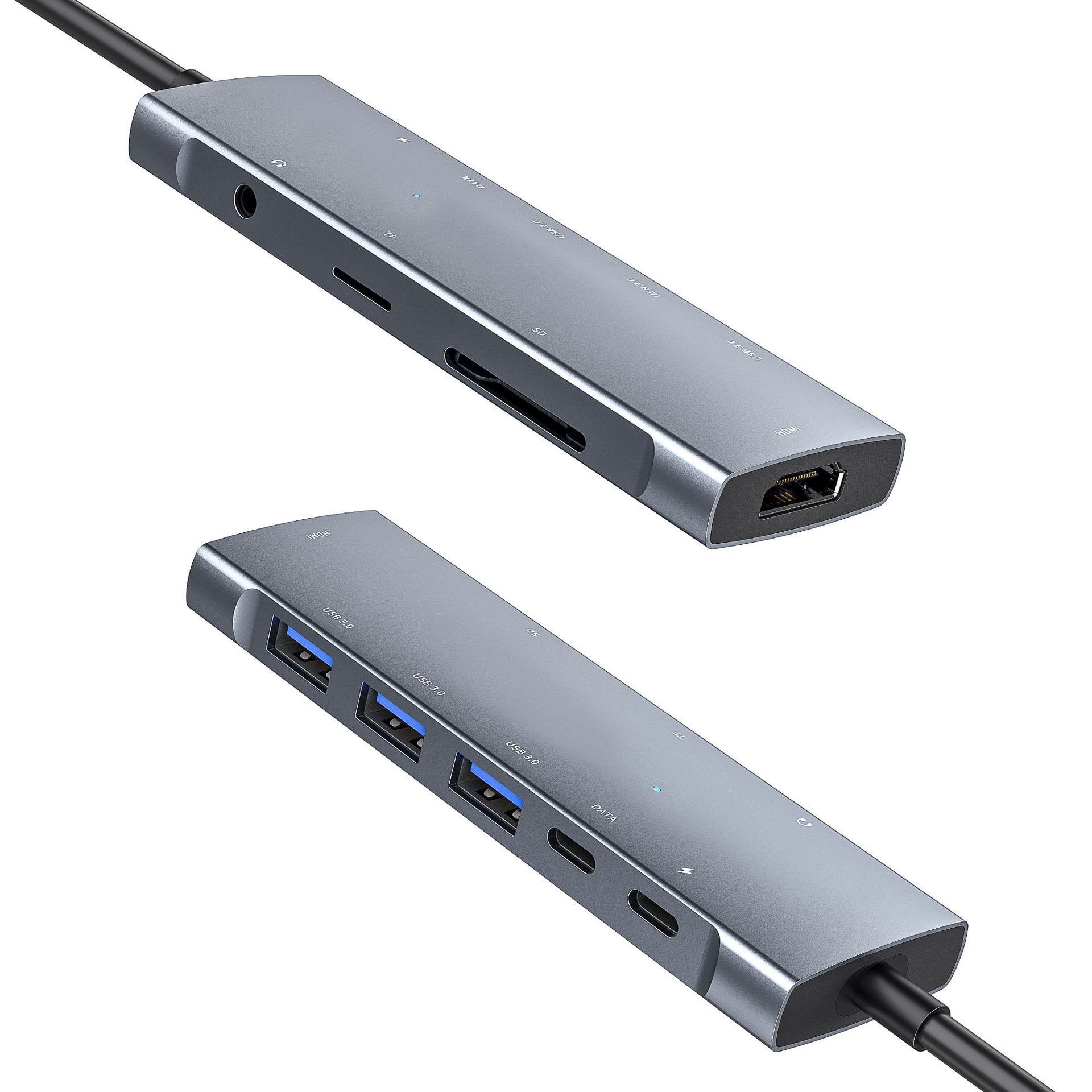 Bộ Chia Hub USB Type C Ra 9 Cổng USB 3.0, HDMI, sạc PD, thẻ SD, TF, tai nghe 3.5mm