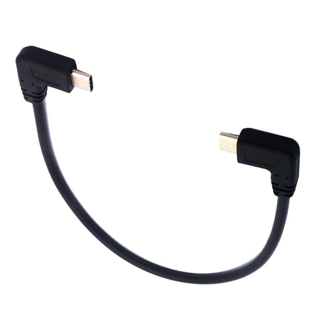 Type C USB 90 Degree Male to USB-C Male 24PIN Extension Cable Cord