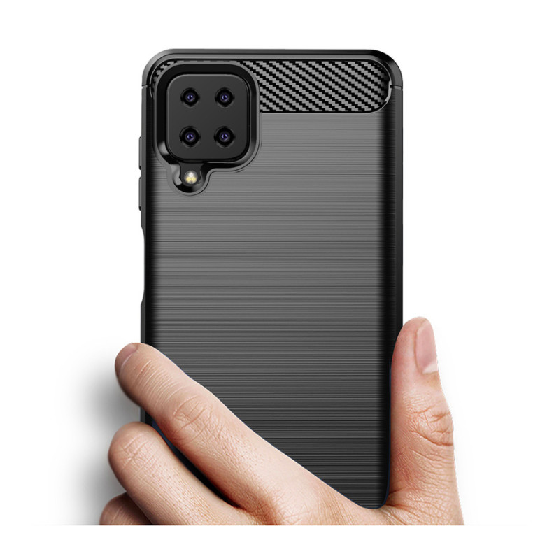 Ốp lưng chống sốc Vân Sợi Carbon cho Samsung Galaxy A12