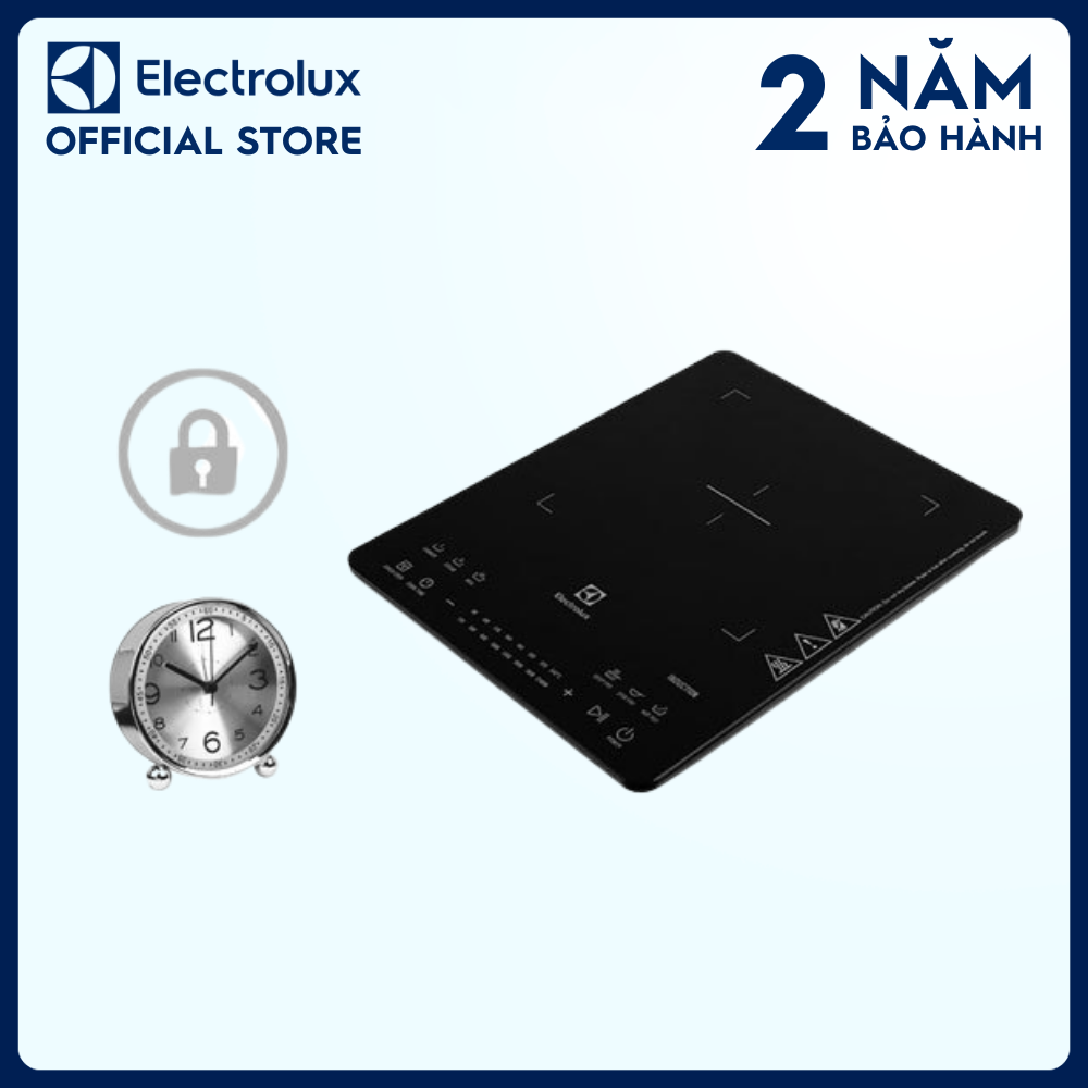 [Tặng Kèm Nồi Lẩu] Bếp nấu điện từ để bàn Electrolux 2100W 6 chương trình nấu - ETD42SKA - Bề mặt luôn nguội và điều khiển an toàn, tiết kiệm điện năng, chức năng khóa trẻ em [Hàng chính hãng]