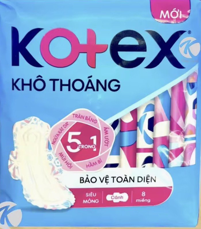 Combo 8 Gói Băng Vệ Sinh Kotex Khô Thoáng Siêu Mỏng Cánh 23cm - Mỗi Gói 8 Miếng- [Shop Còn Có Gói 20 Miếng] -HSD luôn mới