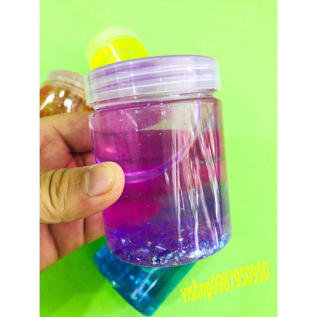 SLIME LỌ KIM TUYẾN THỦY TINH PHỐI MÀU MAGIC TO cực đẹp thiết kế độc đáo ấn tượng Đồ chơi Slam Gudetama