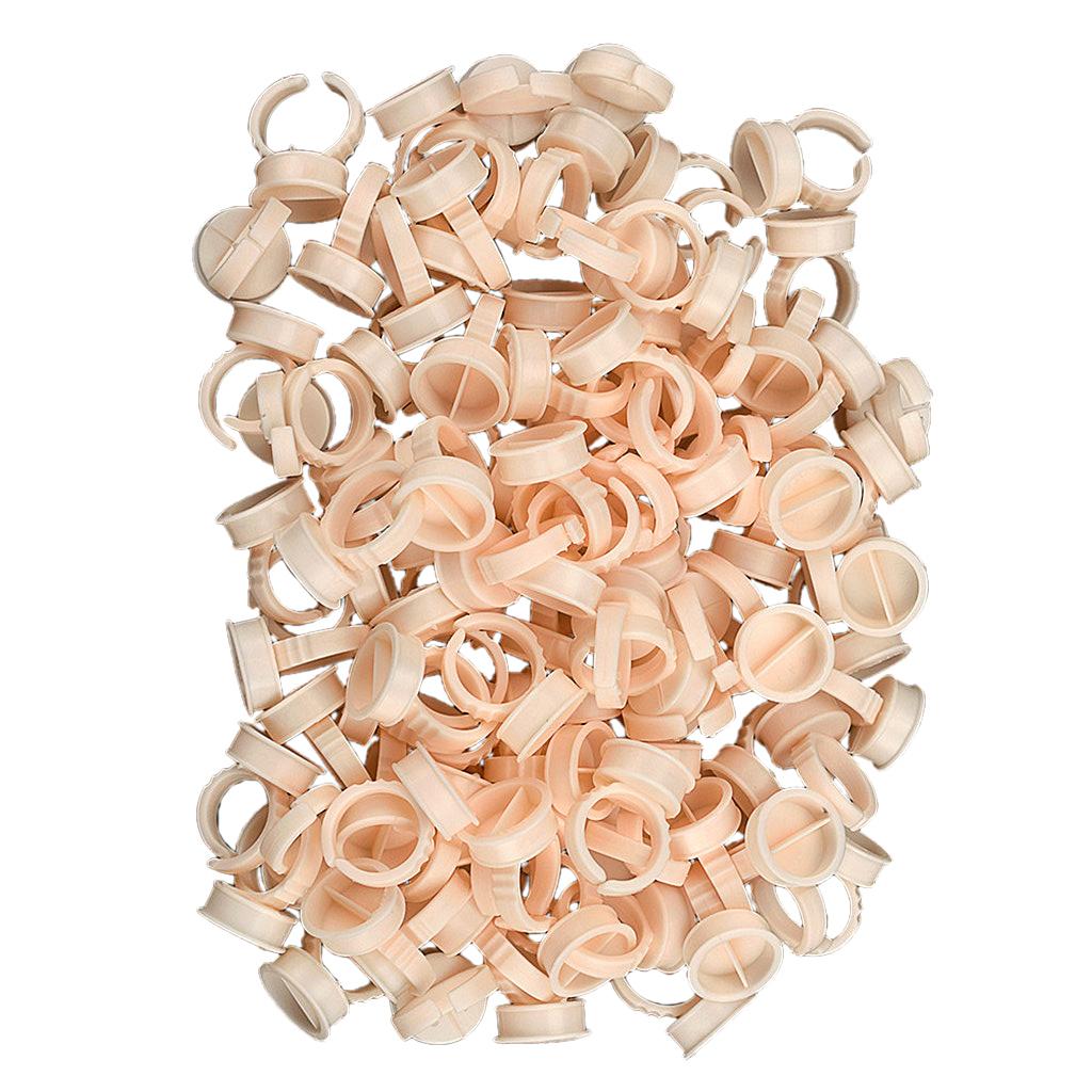 100PCS Silicone Pigment Rings Tattoo Ink Cups Makeup Ring Glue Holder Soft L
