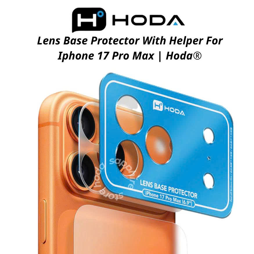 Miếng Dán Camera PET Nhám Mờ Hoda Matte Cho iPhone 17 Pro Max – Chống Trầy Xước, Chống Vân Tay, Kèm Khung Dán Chuẩn Xác - Hàng chính hãng