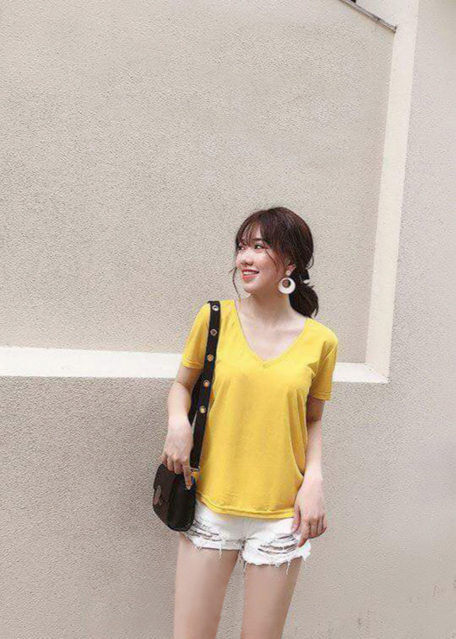 Áo Thun Nữ Cổ Tim Thời Trang