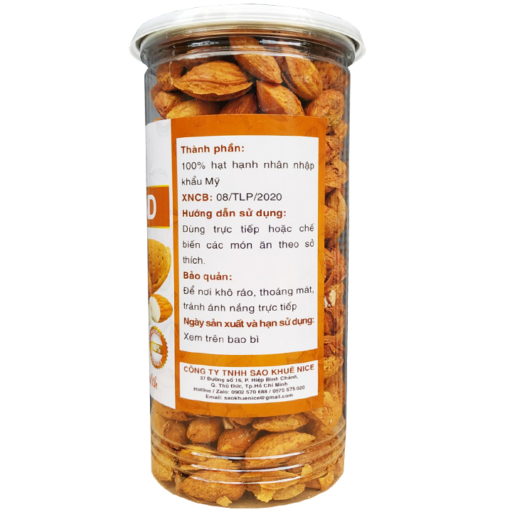 HẠNH NHÂN RANG BƠ HÀNG NHẬP CAO CẤP - HŨ 450G