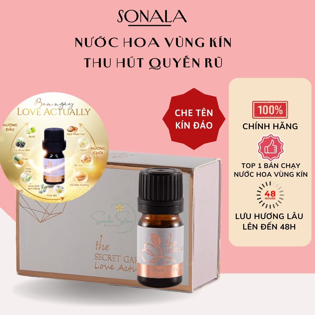 Nước Hoa Vung kin Phụ Nữ Mini Garden The Secret Garden Perfume 5ML Tinh Chất Chính Hãng Lưu Hương 48h Nước Hoa Nữ MINIGARDEN Thơm Nhẹ Nhàng Quyến Rũ Lâu Phai kháng khuẩn khử mùi an toàn không kích ứng SONALA