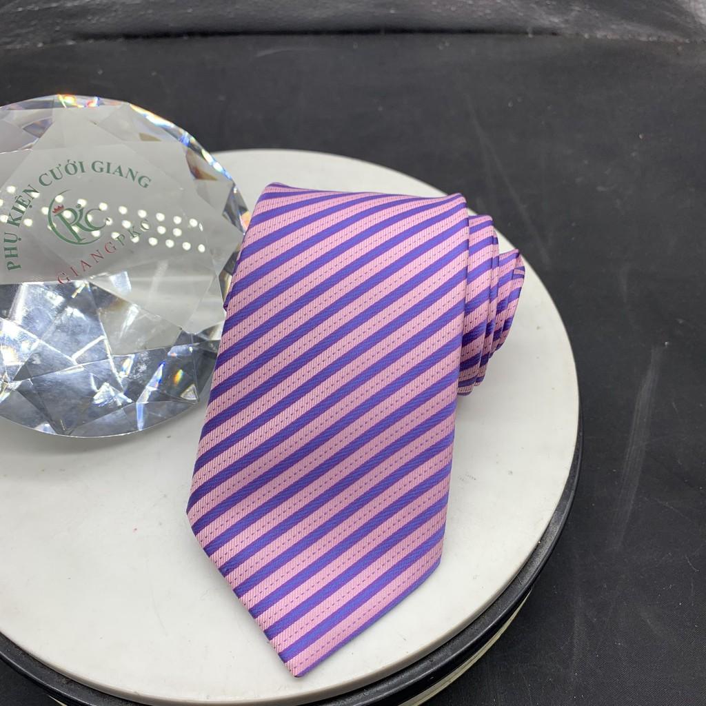 Phụ kiện nam cà vạt nam bản 8cm Giangpkc tháng 5-2021-cavat màu hồng