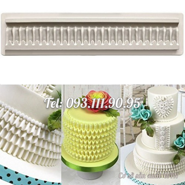 Khuôn silicon làm bánh, rau câu, fondant hình ren – Mã số 1274