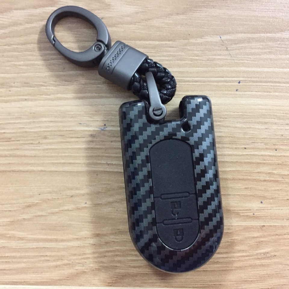 Ốp chìa khóa Carbon dành cho xe Toyota Rush có kèm móc khóa