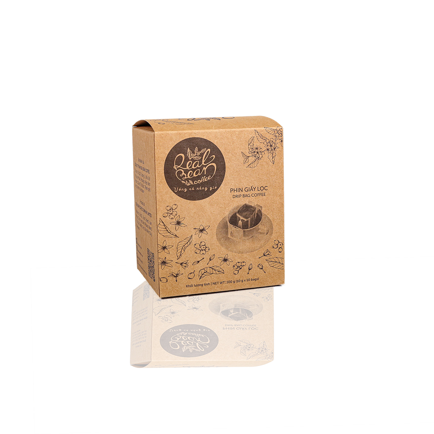 Cà phê phin giấy lọc Culi - Hộp 100g x 10 túi