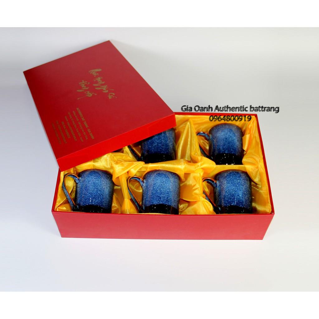 SẢN PHẨM BỘ 6 CỐC UỐNG TRÀ MEN XANH HỎA BIẾN ĐẲNG CẤP-BỘ QUÀ TẶNG TẾT NGUYÊN ĐÁN, BỘ QUÀ TẶNG GIA ĐÌNH