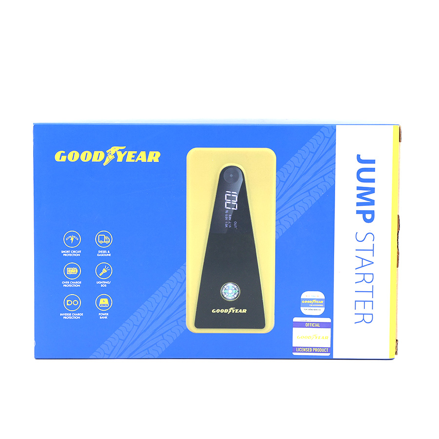 Bộ Kích Bình Cho Xe Hơi 400A GOODYEAR GY-2626 Đa Chức Năng Sạc Dự Phòng 6400mAh Đèn LED Khẩn Cấp Tích Hợp La Bàn - Nhập Khẩu Chính Hãng