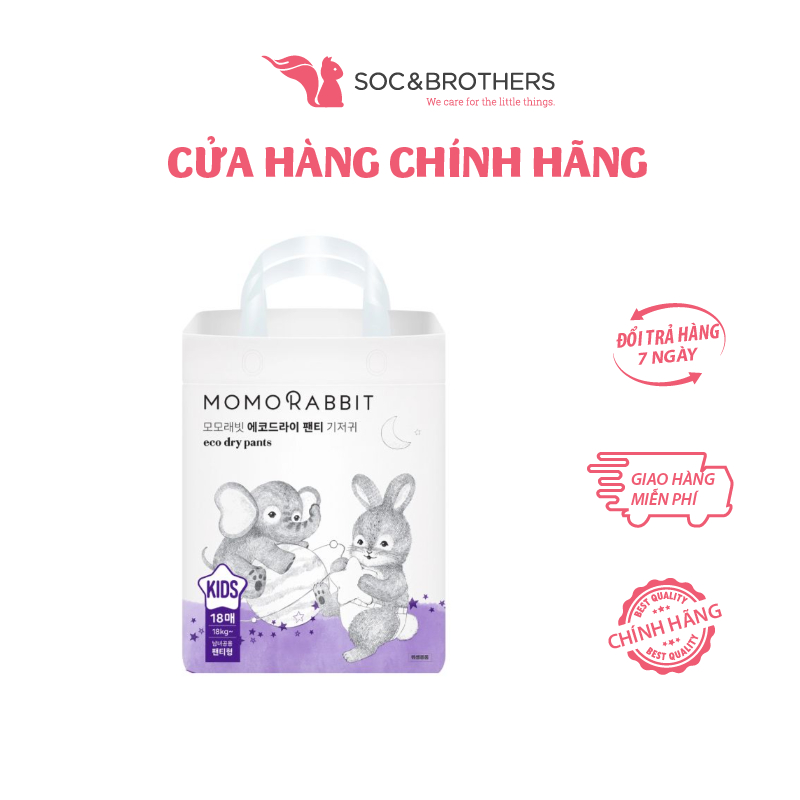 Bỉm quần ban đêm Momo Rabbit Baby Panty Diapers size XXXL (3XL) KIDS